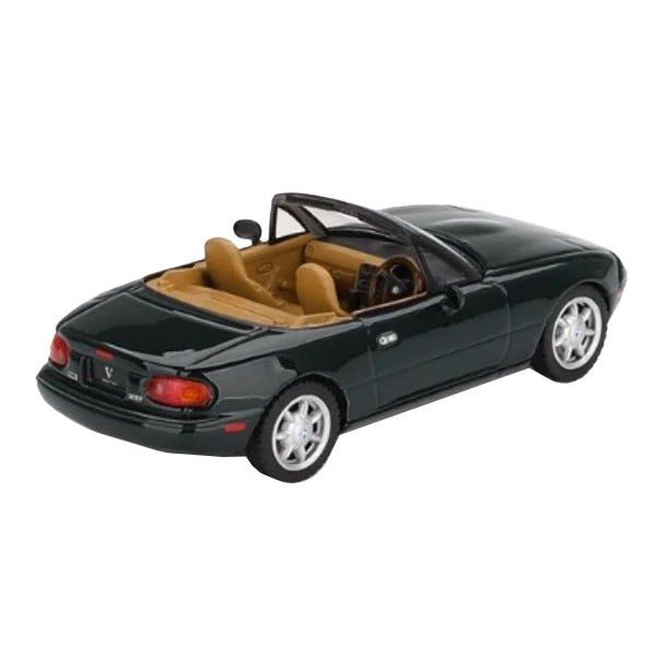Eunos Roadster V-Special RHD (Right Hand Drive) Dark Green Limited Edition 1/64 Diecast Model Car by Mini GT-Mini GT-ModelCars.com