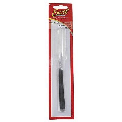 Excel Blades STRAIGHT POINT TWEEZERS-Excel Blades-ModelCars.com