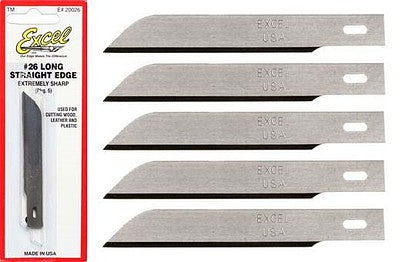 Excel Blades #26 3" WHITTLING BLADE 5P     