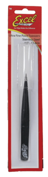 Excel Blades HOLLOW HANDLE TWEEZER BLK     