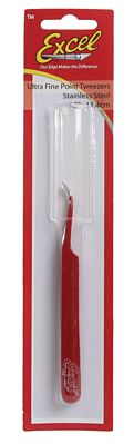 Excel Blades SLANT POINT TWEEZERS RED      