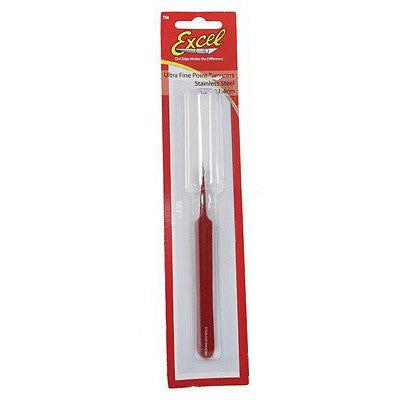 Excel Blades STRGHT POINT TWEEZERS RED     