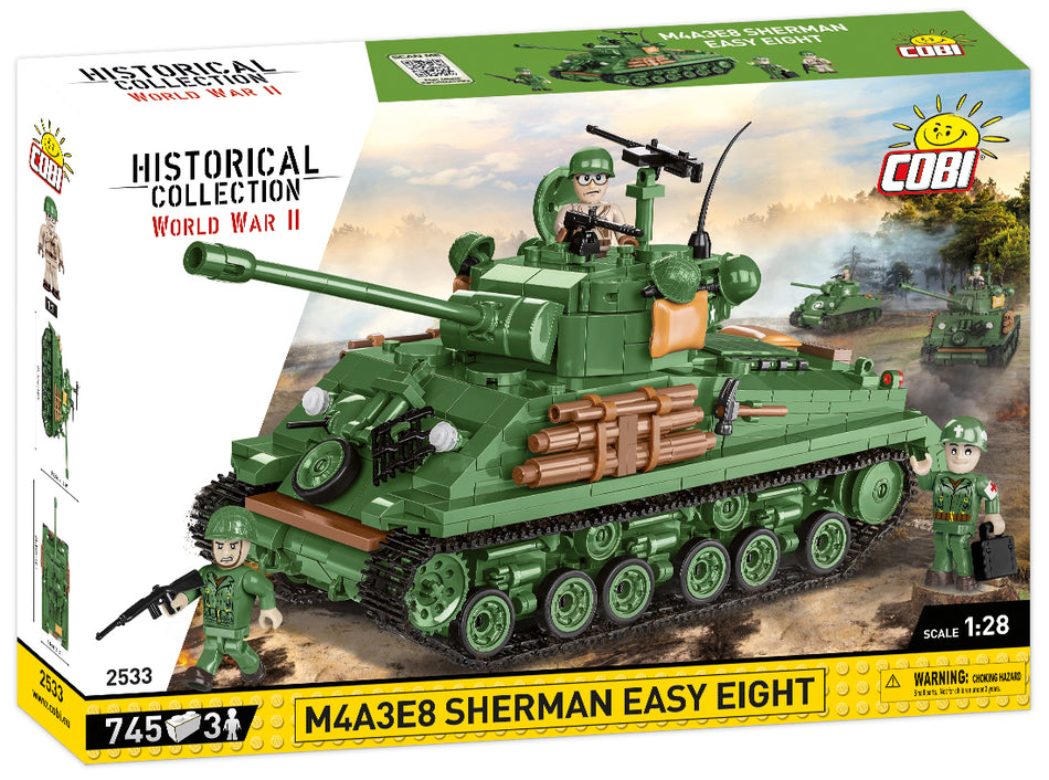 Cobi 745pcs HC WWII M4A3E8 Sherman Easy Eight