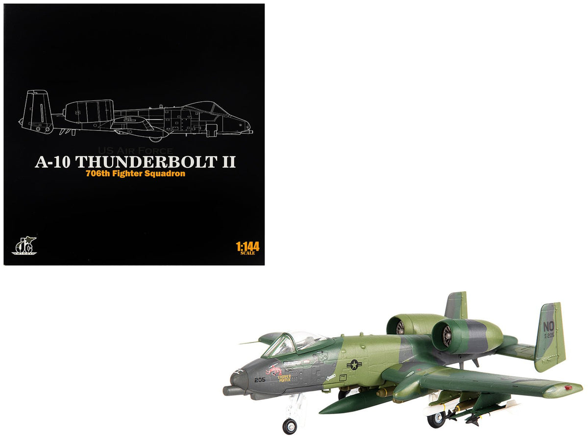 Fairchild Republic A-10 Thunderbolt II Attack Aircraft "23rd Tactical Fighter Wing 706th Fighter Squadron Operation Desert Storm" (1991) United States Air Force 1/144 Diecast Model by JC Wings-JC Wings-ModelCars.com