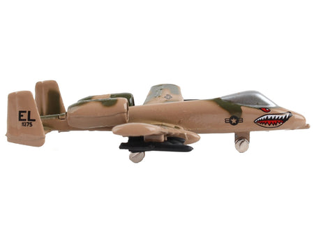 Fairchild Republic A-10 Thunderbolt II "Warthog" Attack Aircraft Camouflage "United States Air Force" with Runway Section Diecast Model Airplane by Runway24-Runway24-ModelCars.com