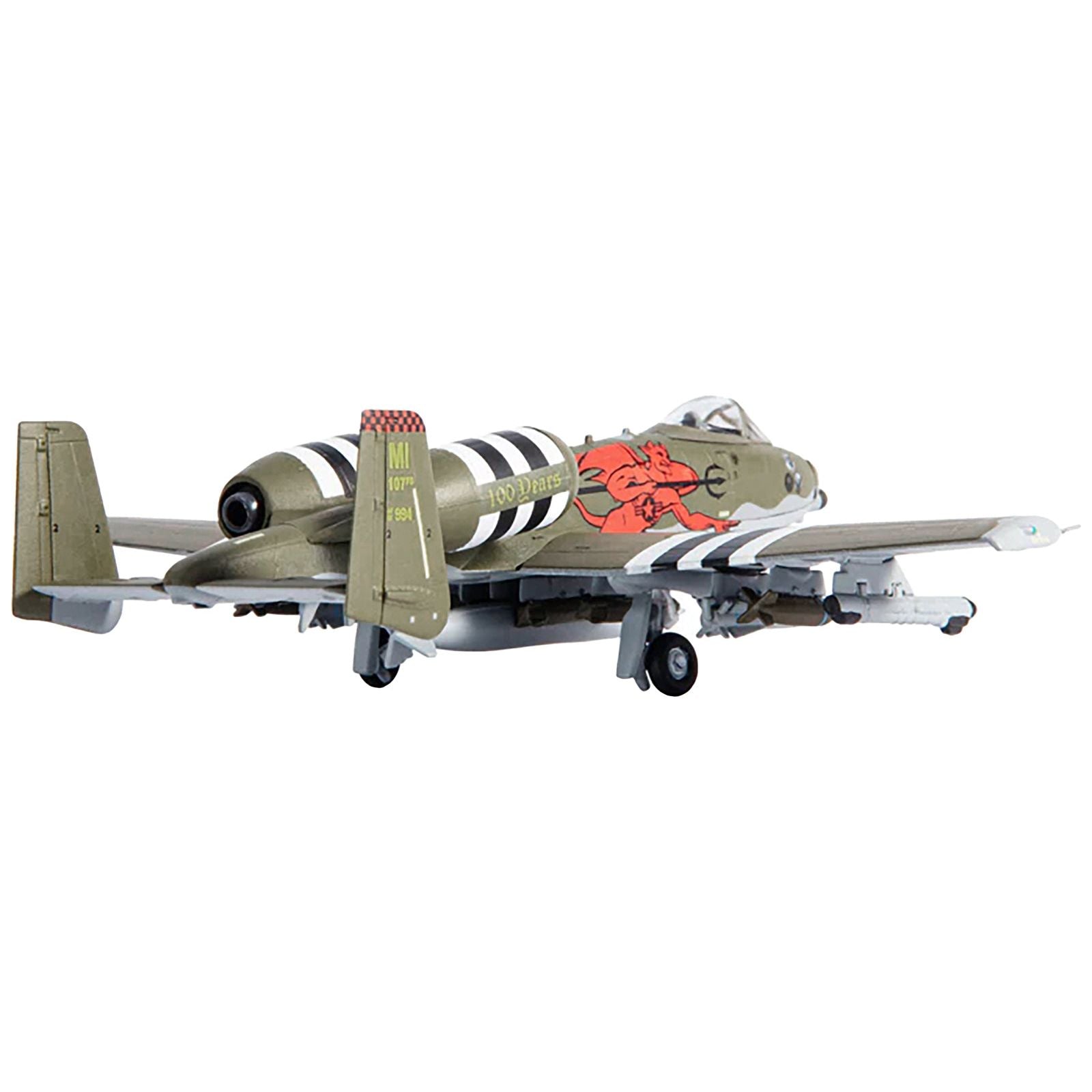 Fairchild Republic A - 10A Thunderbolt II Aircraft "US Air Force 107th Fighter Squadron 100th Anniversary Edition" (2018) 1/144 Diecast Model by JC Wings - JC Wings - ModelCars.com