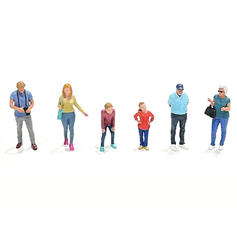 "Family Day" 6 piece Diecast Figure Set Limited Edition for 1/64 Scale Models by American Diorama - American Diorama - ModelCars.com