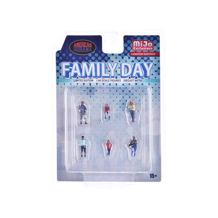 "Family Day" 6 piece Diecast Figure Set Limited Edition for 1/64 Scale Models by American Diorama - American Diorama - ModelCars.com