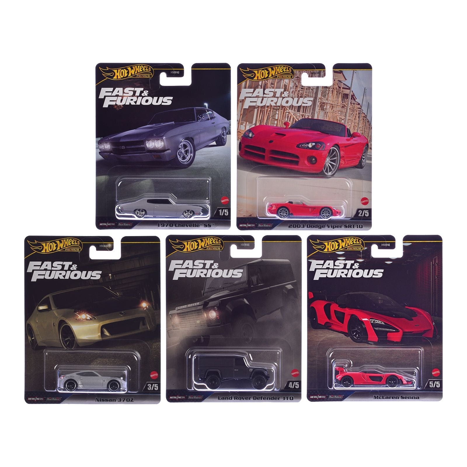 "Fast & Furious" 2024 5 piece Set J Diecast Model Cars by Hot Wheels - Hotwheels - ModelCars.com