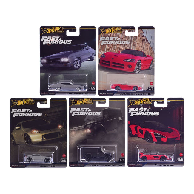 "Fast & Furious" 2024 5 piece Set J Diecast Model Cars by Hot Wheels-Hotwheels-ModelCars.com