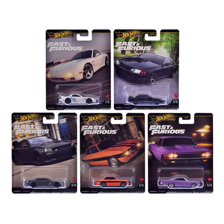 "Fast & Furious" 2025 5 piece Set K Diecast Model Cars by Hot Wheels-Hotwheels-ModelCars.com