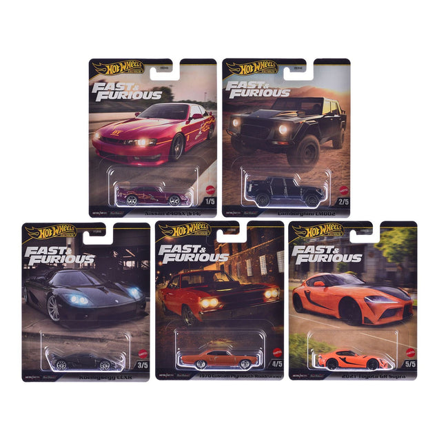"Fast & Furious" 2025 5 piece Set L Model Cars by Hot Wheels-Hotwheels-ModelCars.com