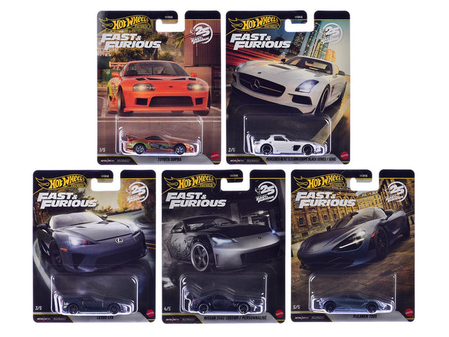 "Fast & Furious 25th Anniversary" 2026 10 piece Set R Diecast Model Cars by Hot Wheels-Hotwheels-ModelCars.com