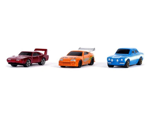 "Fast & Furious 25th Anniversary" 3 piece Set 2 "Nano Hollywood Rides" Diecast Model Cars by Jada-Jada-ModelCars.com