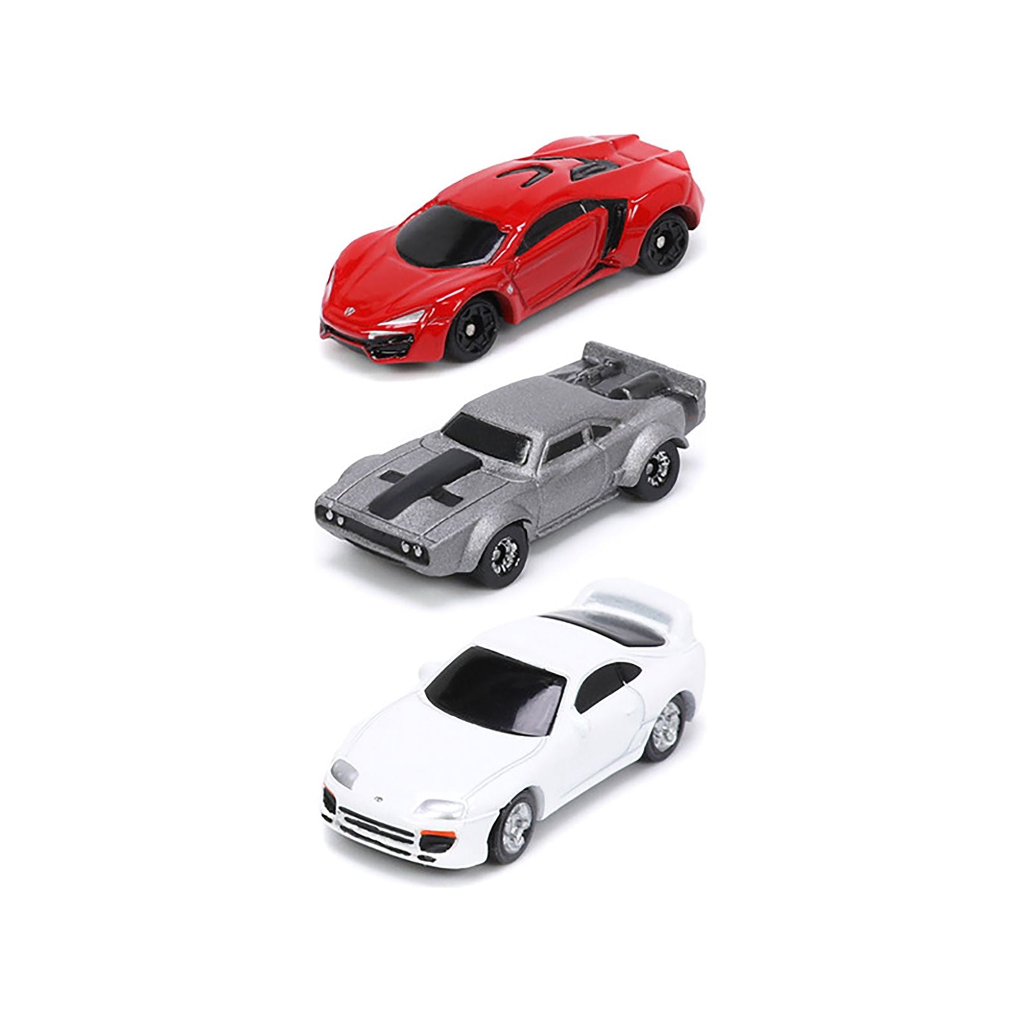 "Fast & Furious" Movie 3 piece Set Series 4 "Nano Hollywood Rides" Series Diecast Model Cars by Jada - Jada - ModelCars.com