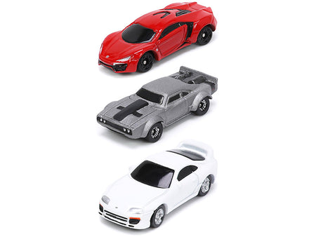"Fast & Furious" Movie 3 piece Set Series 4 "Nano Hollywood Rides" Series Diecast Model Cars by Jada-Jada-ModelCars.com
