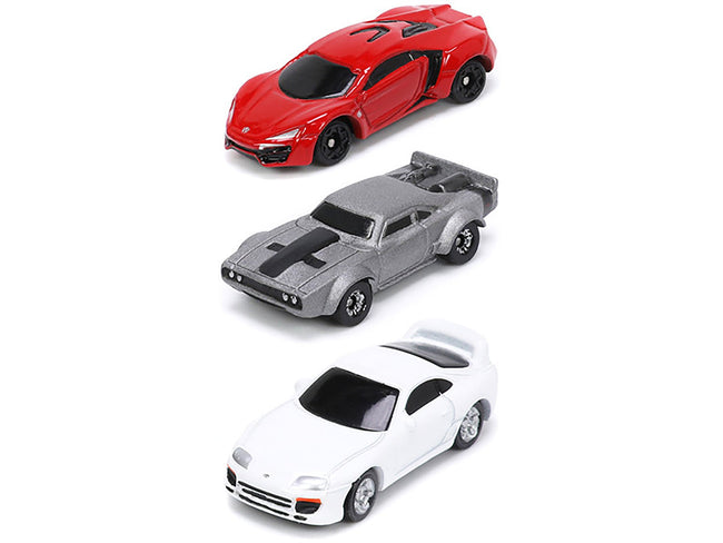 "Fast & Furious" Movie 3 piece Set Series 4 "Nano Hollywood Rides" Series Diecast Model Cars by Jada-Jada-ModelCars.com