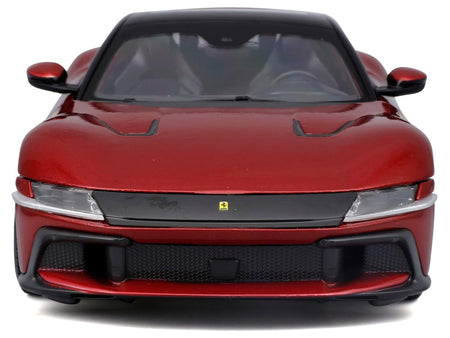 Ferrari 12Cilindri Red Metallic with Black Top "Race + Play" Series 1/24 Diecast Model Car by Bburago-Bburago-ModelCars.com
