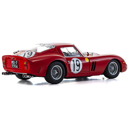 Ferrari 250 GTO 19 Pierre Noblet - Jean Guichet 2nd Place "24 Hours of Le Mans" (1962) 1/18 Diecast Model Car by Kyosho-Kyosho-ModelCars.com