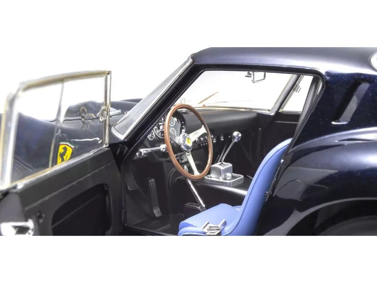 Ferrari 250 GTO Dark Blue Metallic 1/18 Diecast Model Car by Kyosho-Kyosho-ModelCars.com