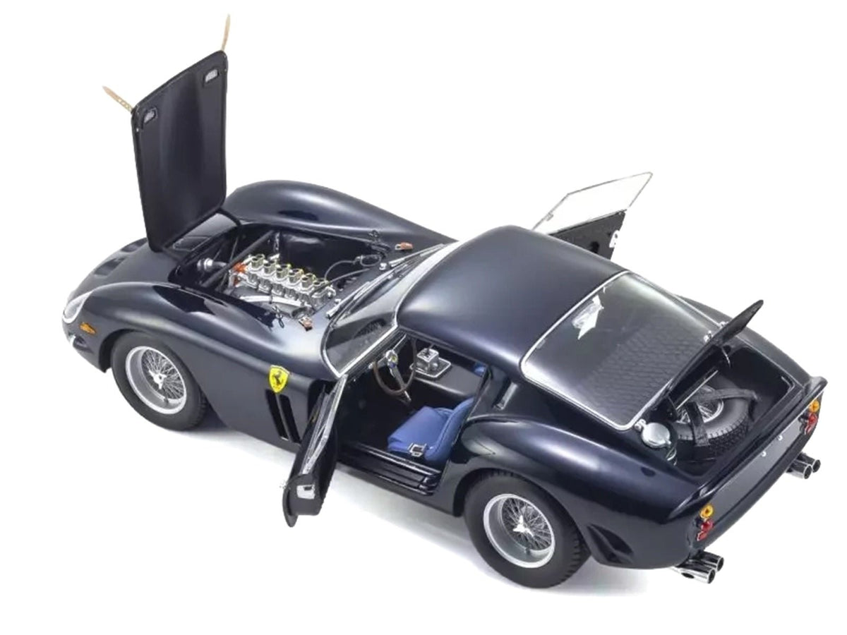 Ferrari 250 GTO Dark Blue Metallic 1/18 Diecast Model Car by Kyosho-Kyosho-ModelCars.com