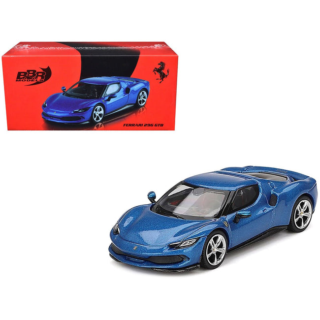 Ferrari 296 GTB Blue Corsa 1/64 Diecast Model Car by BBR - BBR - ModelCars.com