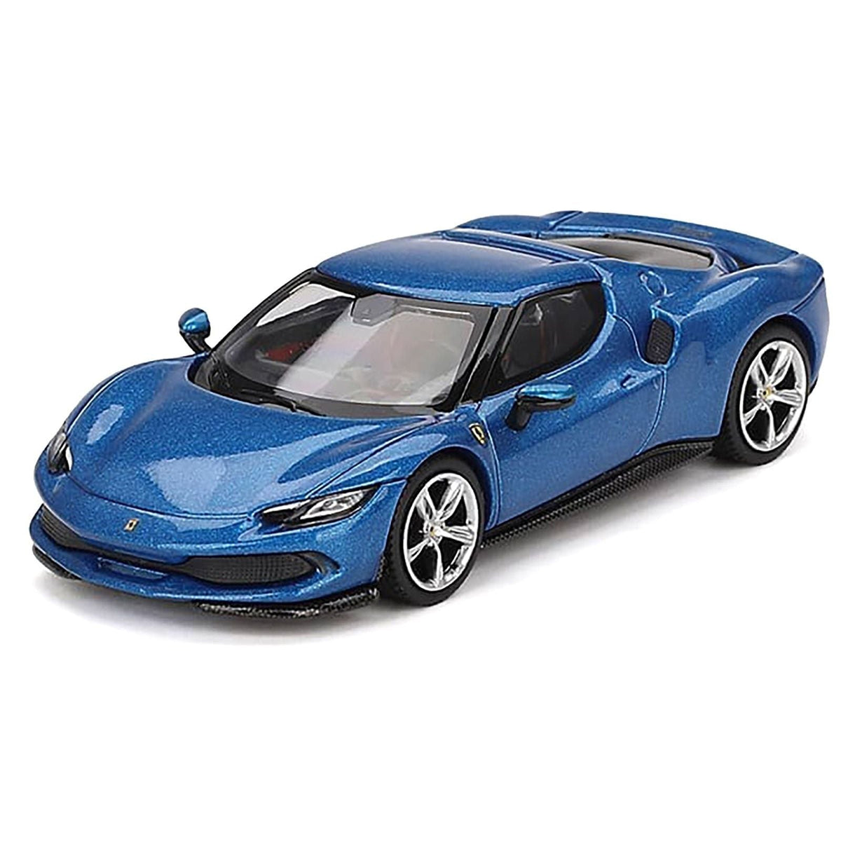 Ferrari 296 GTB Blue Corsa 1/64 Diecast Model Car by BBR-BBR-ModelCars.com
