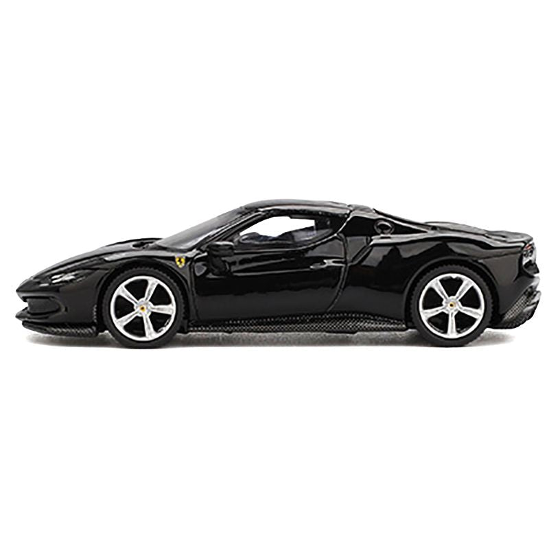 Ferrari 296 GTB Nero Daytona Black 1/64 Diecast Model Car by BBR-BBR-ModelCars.com