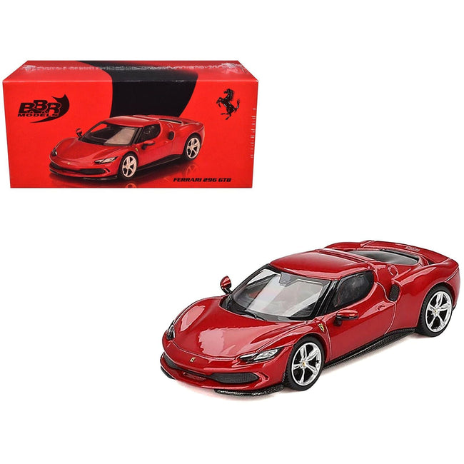 Ferrari 296 GTB Rosso Imola Red 1/64 Diecast Model Car by BBR-BBR-ModelCars.com