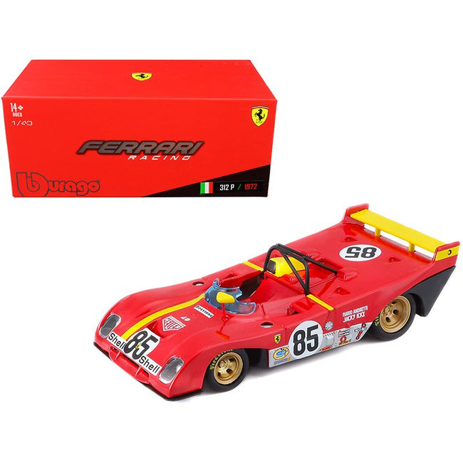 Ferrari 312P #85 Jacky Ickx - Mario Andretti 6 Hours of Watkins Glen (1972) 1/43 Diecast Model Car by Bburago-Bburago-ModelCars.com