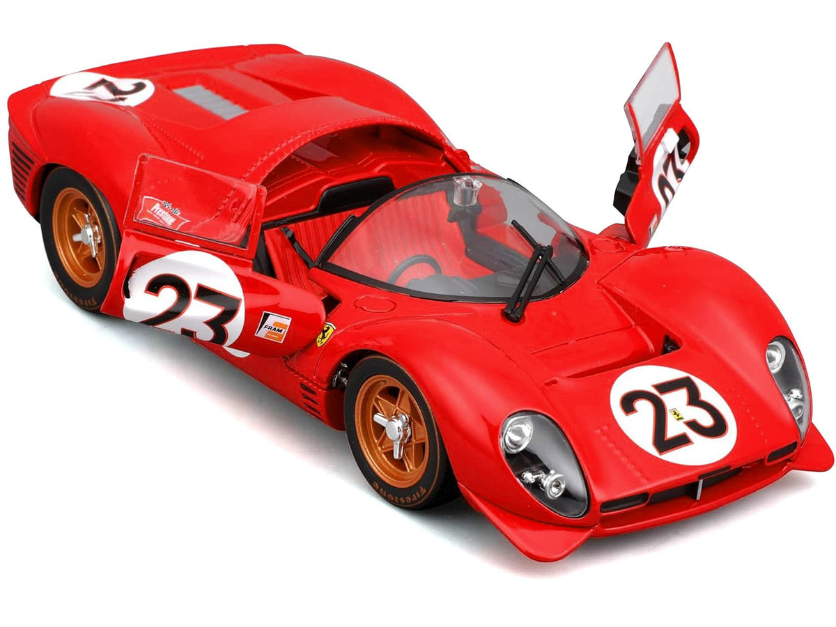 Ferrari 330 P4 #23 Lorenzo Bandini - Chris Amon "Ferrari S.P.A." Winner "24 Hours of Daytona" (1967) "Racing" Series 1/24 Diecast Model Car by Bburago-Bburago-ModelCars.com