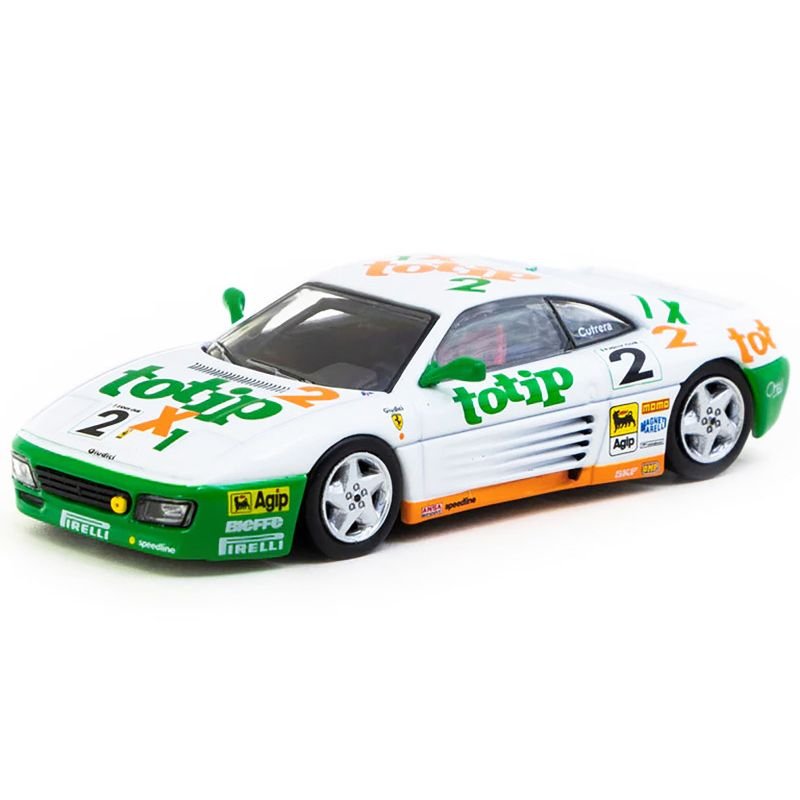 Ferrari 348 Challenge #2 Paolo Cutrera "Ferrari 348 Challenge" (1993) "Hobby64" Series 1/64 Diecast Model Car by Tarmac Works-Tarmac Works-ModelCars.com