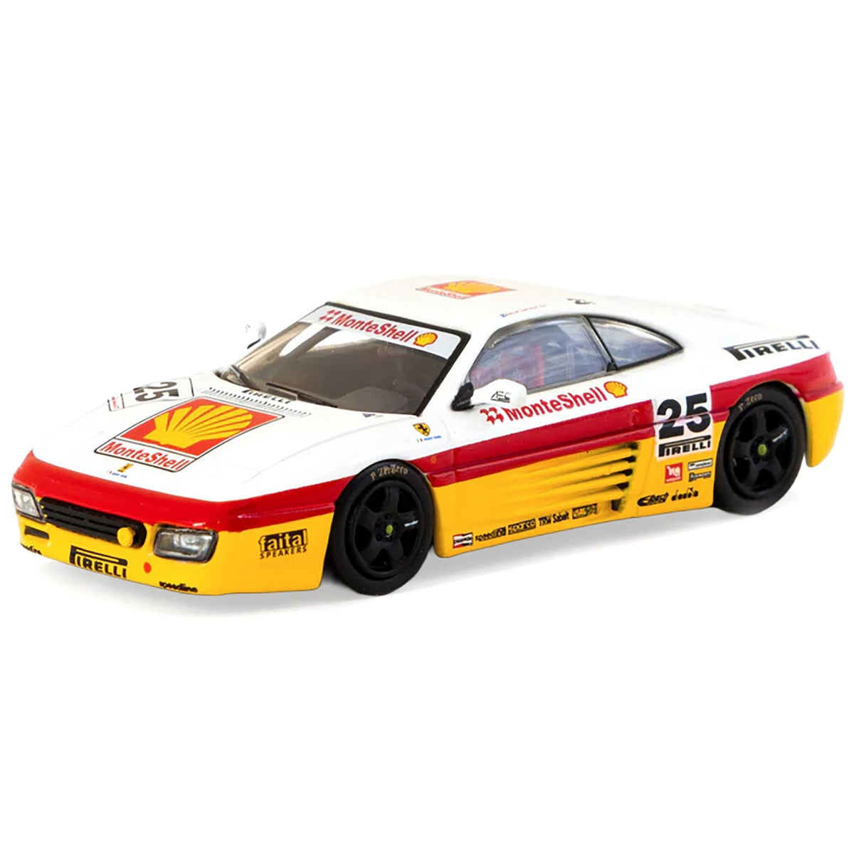 Ferrari 348 Challenge #25 Oscar Larrauri "Italian GT Championship" (1994) "Hobby64" Series 1/64 Diecast Model by Tarmac Works-Tarmac Works-ModelCars.com