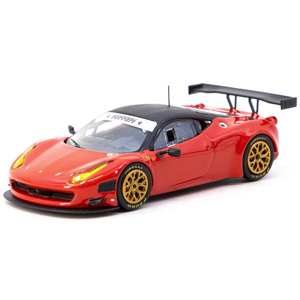 Ferrari 458 Italia GT3 Red with Black Top "Road64" Series 1/64 Diecast Model Car by Tarmac Works-Tarmac Works-ModelCars.com
