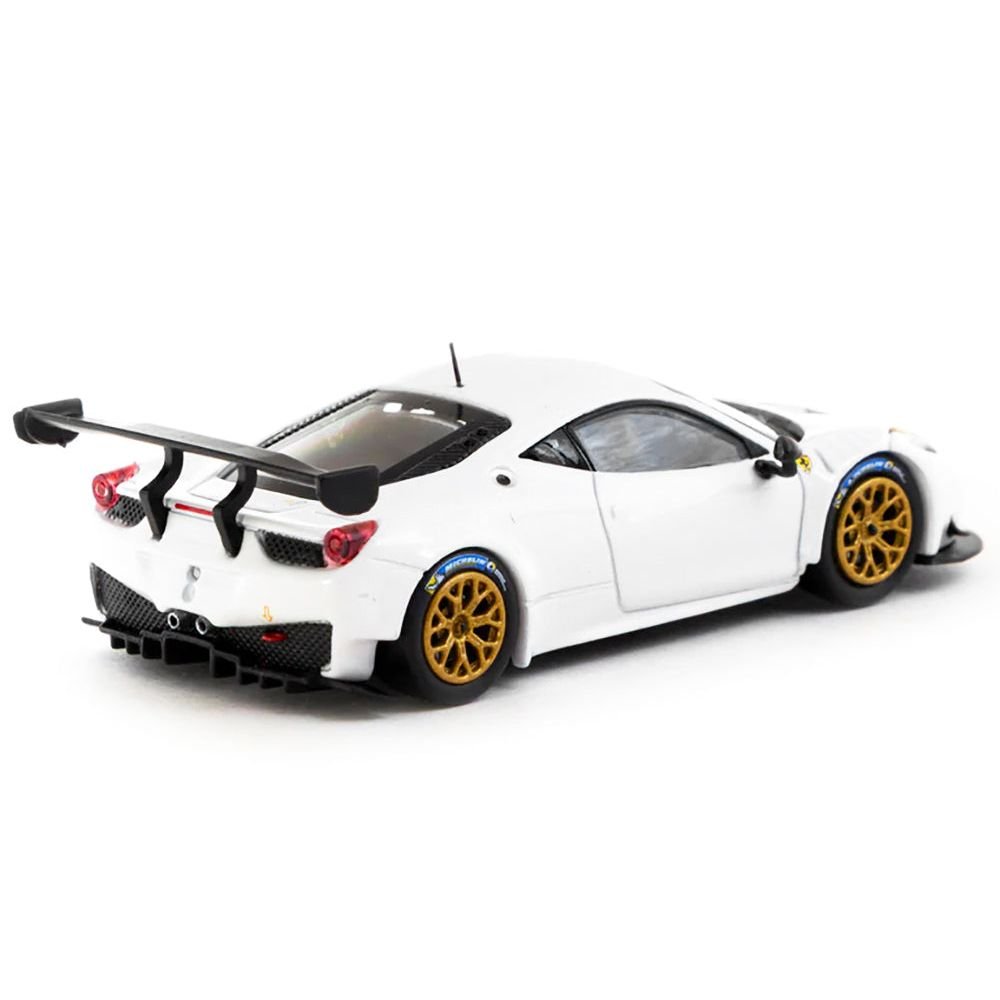 Ferrari 458 Italia GT3 White with Gold Wheels "Road64" Series 1/64 Diecast Model Car by Tarmac Works-Tarmac Works-ModelCars.com