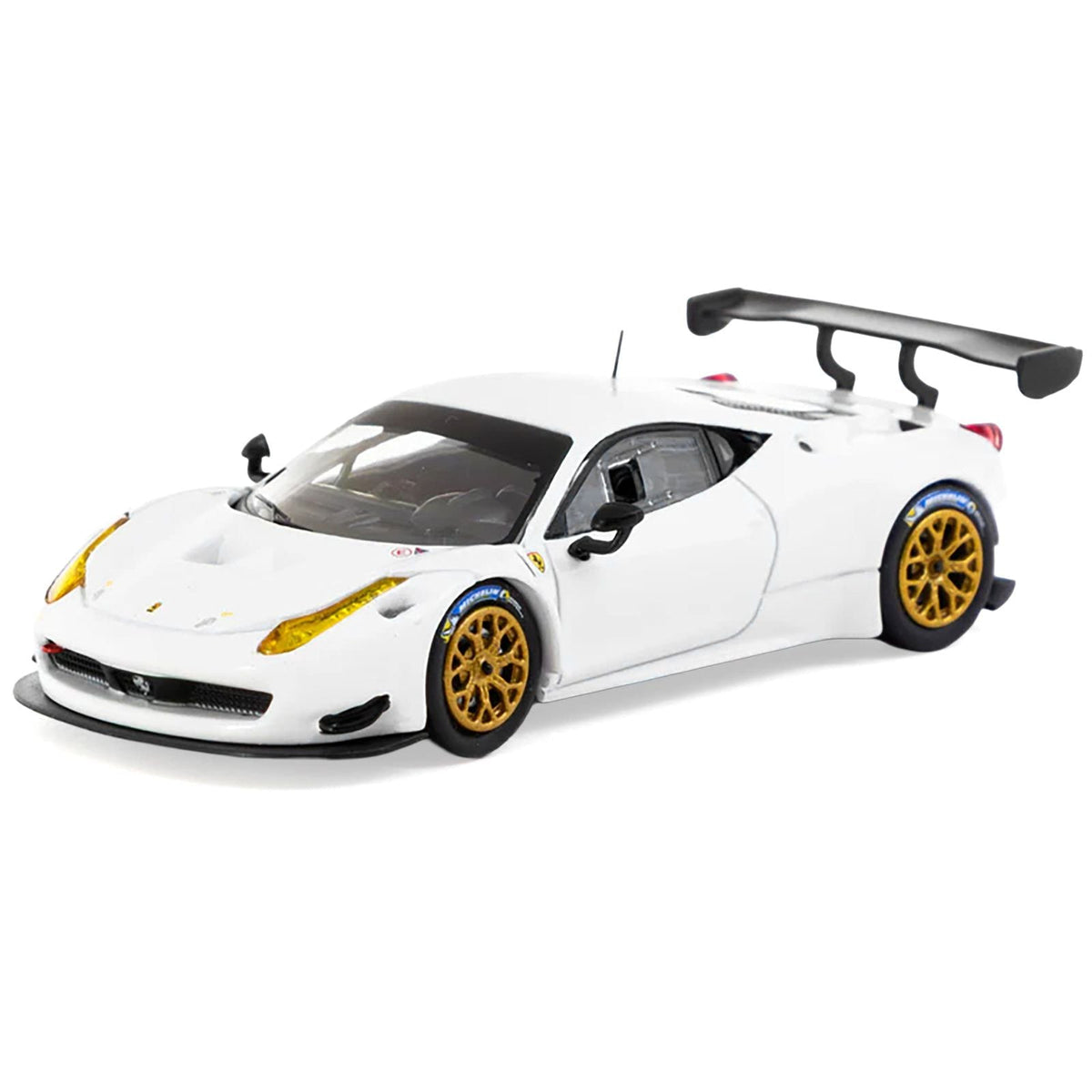 Ferrari 458 Italia GT3 White with Gold Wheels "Road64" Series 1/64 Diecast Model Car by Tarmac Works-Tarmac Works-ModelCars.com
