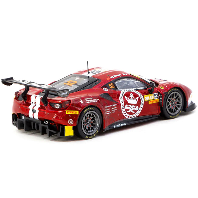 Ferrari 488 GT3 #52 Chen Weian "Harmony Racing" "Macau GT Cup" (2023) "Hobby64" Series 1/64 Diecast Model Car by Tarmac Works-Tarmac Works-ModelCars.com