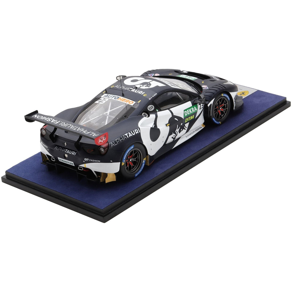 Ferrari 488 GT3 Evo 23 Alex Albon "AlphaTauri AF Corse" DTM (Deutsche Tourenwagen Masters) (2021) 1/18 Model Car by LookSmart-LookSmart-ModelCars.com
