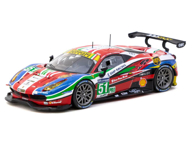 Ferrari 488 GTE #51 Gianmaria Bruni - Alessandro Pier Guidi - James Calado "AF Corse" "24 Hours of Le Mans" (2016) "Hobby64" Series 1/64 Diecast Model Car by Tarmac Works-Tarmac Works-ModelCars.com