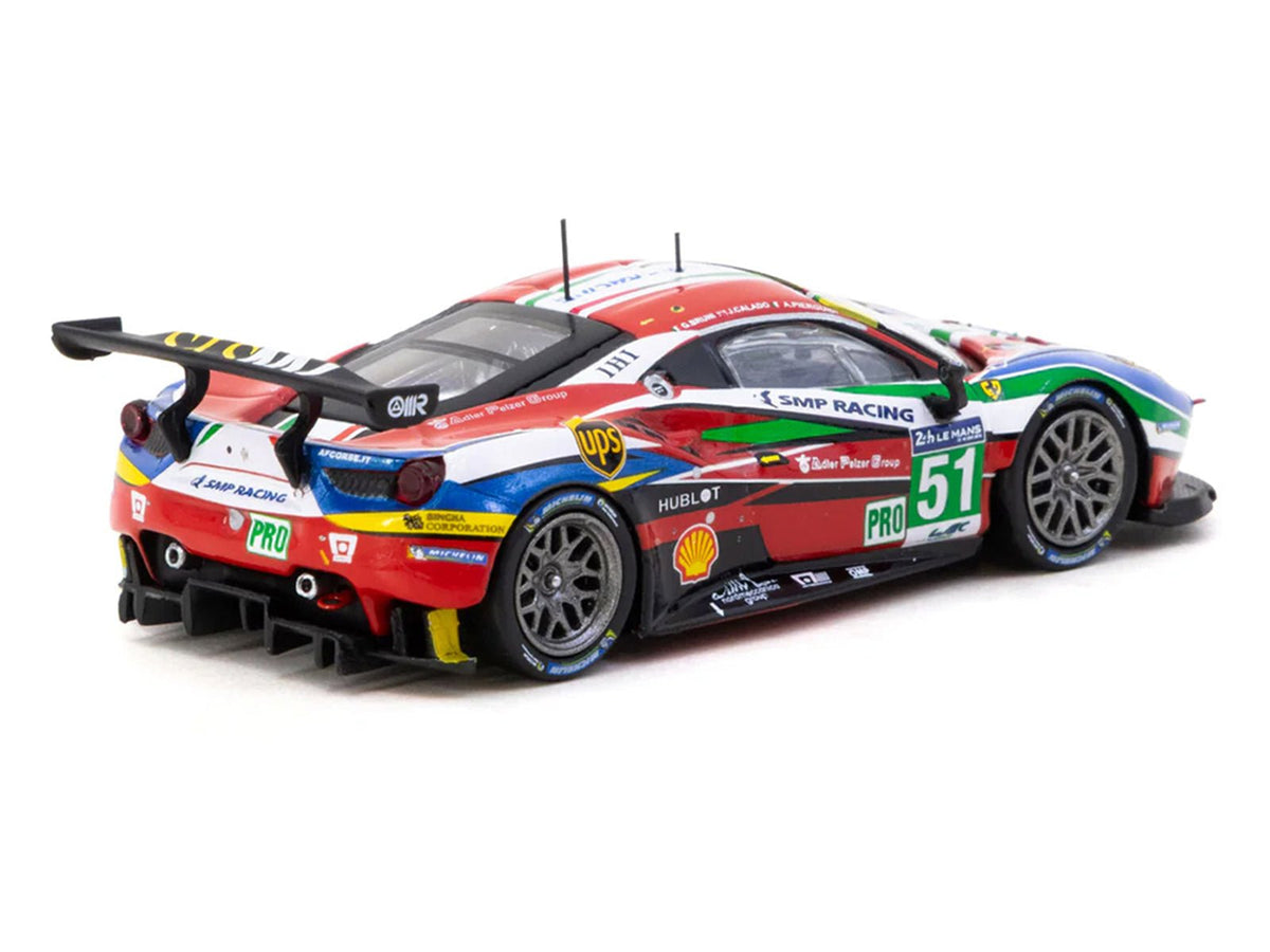 Ferrari 488 GTE #51 Gianmaria Bruni - Alessandro Pier Guidi - James Calado "AF Corse" "24 Hours of Le Mans" (2016) "Hobby64" Series 1/64 Diecast Model Car by Tarmac Works-Tarmac Works-ModelCars.com