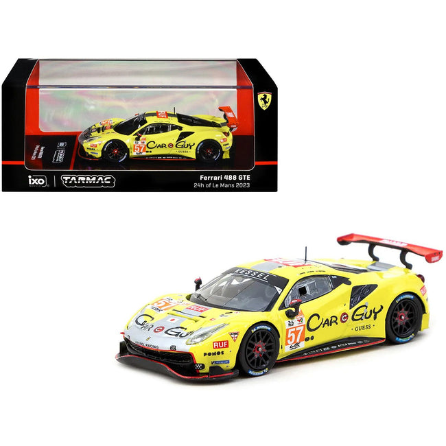 Ferrari 488 GTE 57 Scott Huffaker - Takeshi Kimura - Daniel Serra "Kessel Racing" "24 Hours of Le Mans" (2023) "Hobby64" Series 1/64 Diecast Model Car by Tarmac Works - Tarmac Works - ModelCars.com