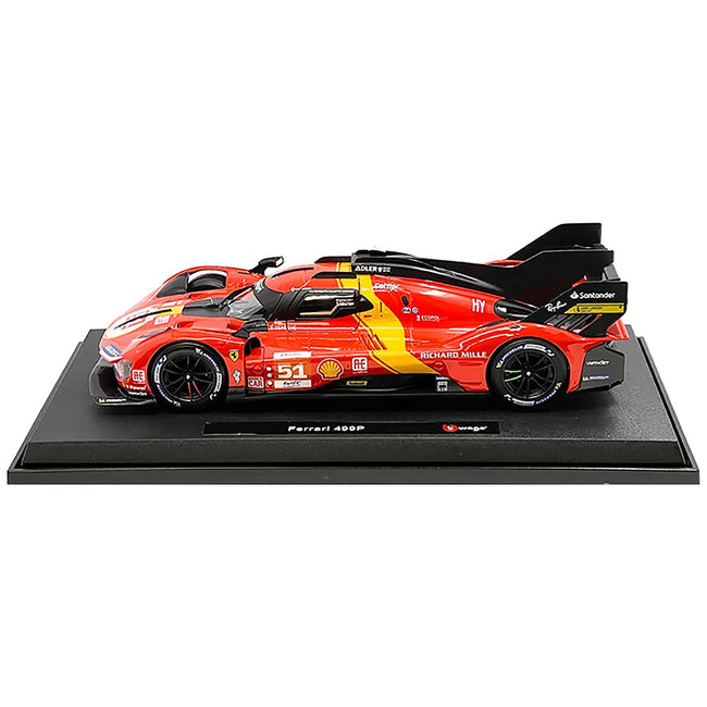 Ferrari 499P 51 James Calado - Antonio Giovinazzi - Alessandro Pier Guidi "Ferrari AF Corse" Winner "24 Hours of Le Mans" (2023) "Racing" Series 1/18 Diecast Model Car by Bburago - Bburago - ModelCars.com