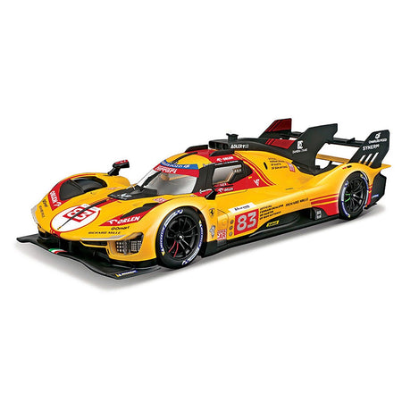 Ferrari 499P #83 Robert Kubica - Robert Shwartzman - Yifei Ye "Ferrari AF Corse" "24 Hours of Le Mans" (2024) "Racing" Series 1/18 Diecast Model Car by Bburago-Bburago-ModelCars.com