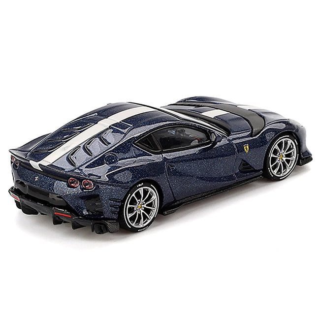 Ferrari 812 Competizione Tour De France Blue with White Stripe 1/64 Diecast Model Car by BBR-BBR-ModelCars.com
