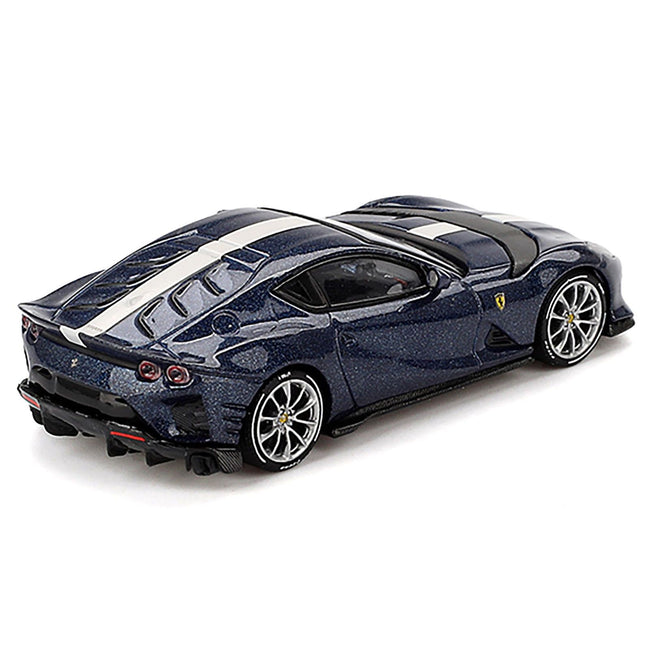 Ferrari 812 Competizione Tour De France Blue with White Stripe 1/64 Diecast Model Car by BBR - BBR - ModelCars.com
