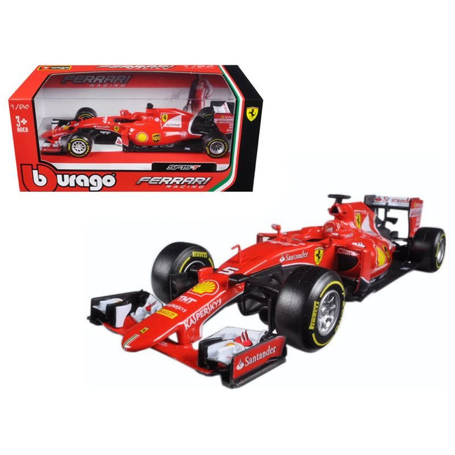 Ferrari F1 Formula 1 SF15 - T Sebastian Vettel 1/24 Diecast Model Car by Bburago - Bburago - ModelCars.com
