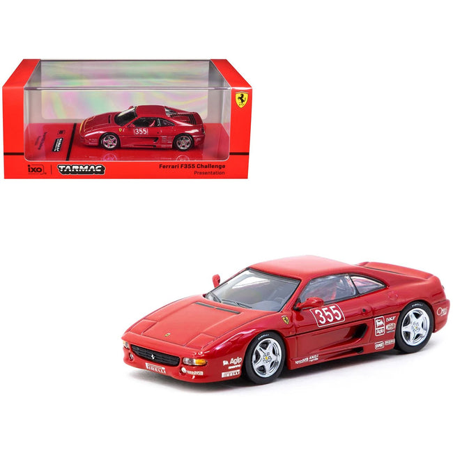 Ferrari F355 Challenge #355 "Presentation" Red "Hobby64" Series 1/64 Diecast Model by Tarmac Works-Tarmac Works-ModelCars.com