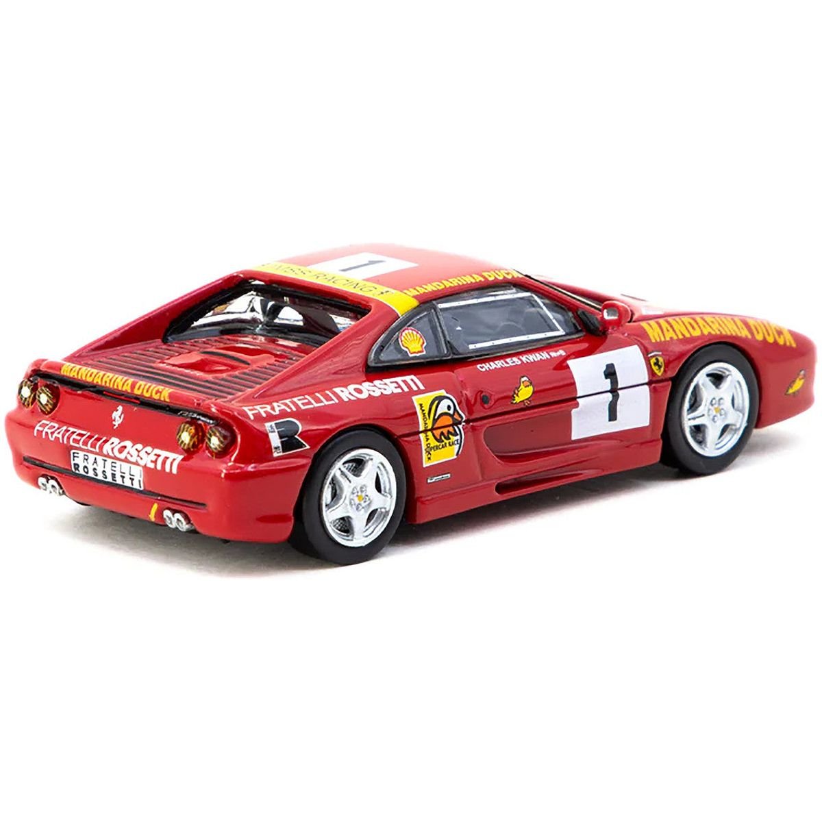 Ferrari F355 Challenge RHD (Right Hand Drive) 1 Charles Kwan Winner "Macau Super Car Race" (1994) "Hobby64" Series 1/64 Diecast Model Car by Tarmac Works - Tarmac Works - ModelCars.com