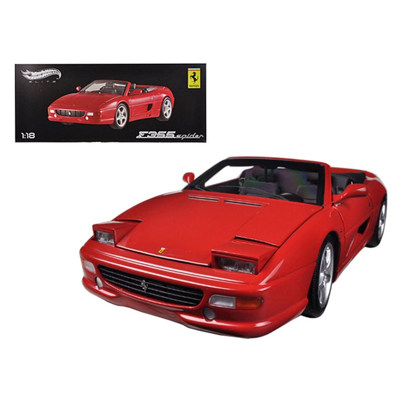 Ferrari F355 Spider Convertible Red Elite Edition 1/18 Diecast Car Model by Hot Wheels - Hotwheels - ModelCars.com