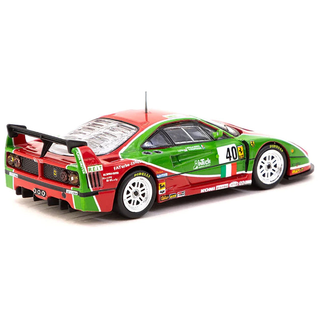 Ferrari F40 40 Anders Olofsson - Luciano Della Noce - Tetsuya Ota "Ennea SRL" 24 Hours of Le Mans (1995) "Hobby64" Series 1/64 Diecast Model Car by Tarmac Works - Tarmac Works - ModelCars.com